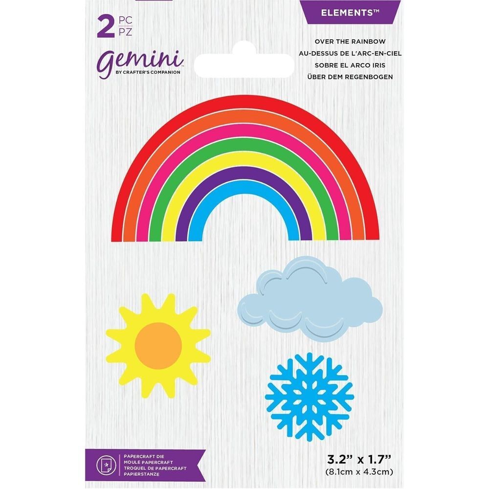 Crafters‎ Companion Gemini Metal Die-Elements-Over the Rainbow Cutting Dies